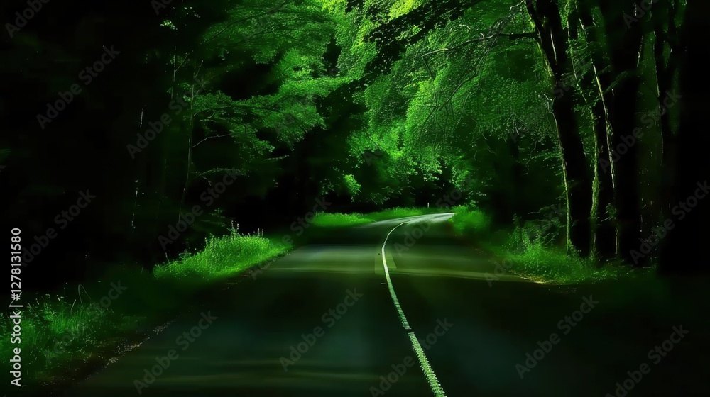 Fototapeta premium Enigmatic Passageway in the Dark Enclave of the Forest