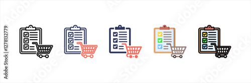 Purchase Order Multistyle Icon Set