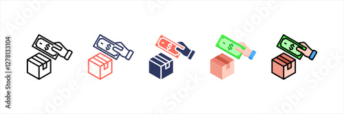 Paying Multistyle Icon Set