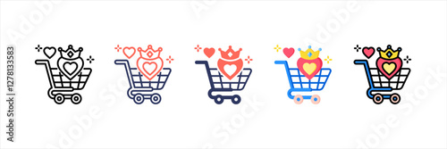 Shopping Cart Multistyle Icon Set