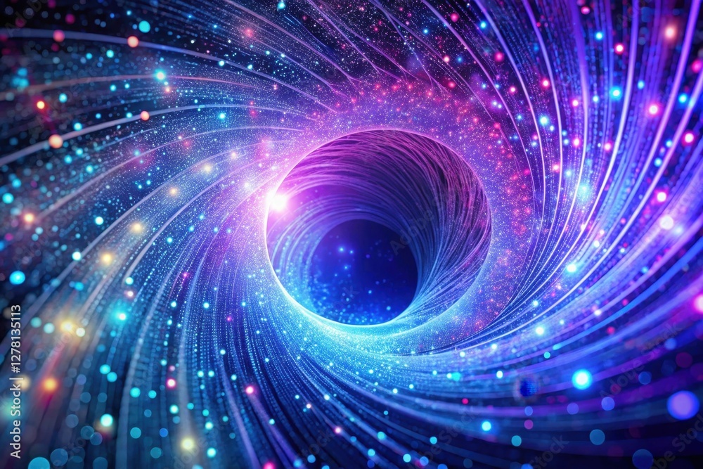 Cosmic Nebula Vortex An Abstract Journey Through a Glowing, Sparkling Tunnel of Light and Color Cosmic Nebula Vortex An Abstract Journey Through a Glowing, Sparkling Tunnel of Light and Color