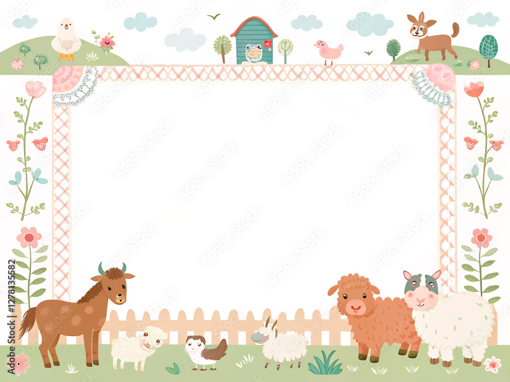 Fototapeta premium frame with animals