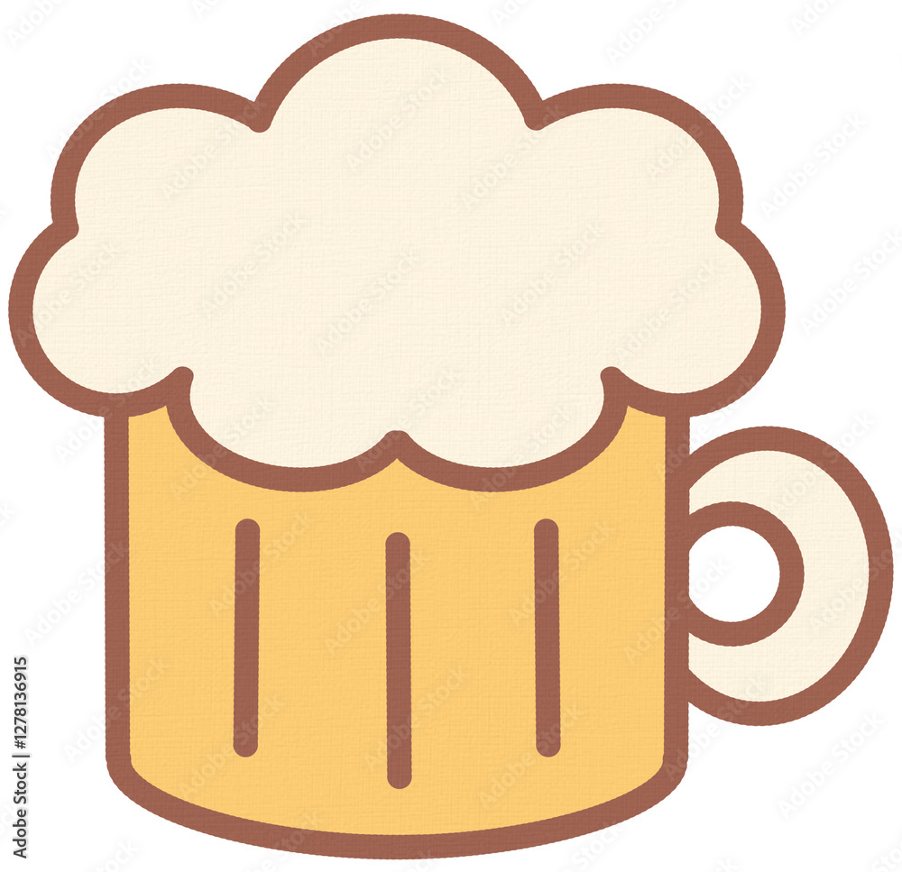 Cute Glass of Beer Hand Drawn Element Cute Glass of Beer Hand Drawn Element