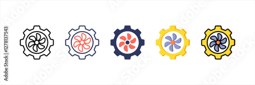 Turbines Multistyle Icon Set