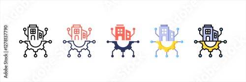 Infrastructure Multistyle Icon Set