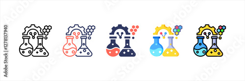 Chemical Multistyle Icon Set