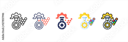 Chemical Multistyle Icon Set