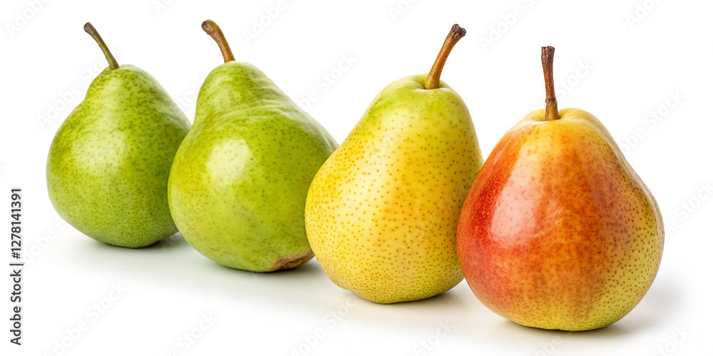 Fresh Pears Isolated on a Clean White Background, Perfect for Healthy Eating Fresh Pears Isolated on a Clean White Background, Perfect for Healthy Eating