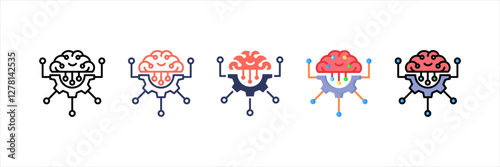 Artificial Intelligence Multistyle Icon Set