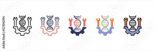 Genetic Engineering Multistyle Icon Set