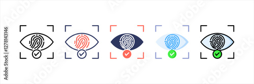 Biometrics Multistyle Icon Set