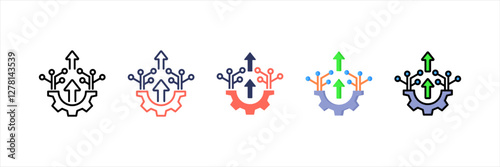 Development Multistyle Icon Set