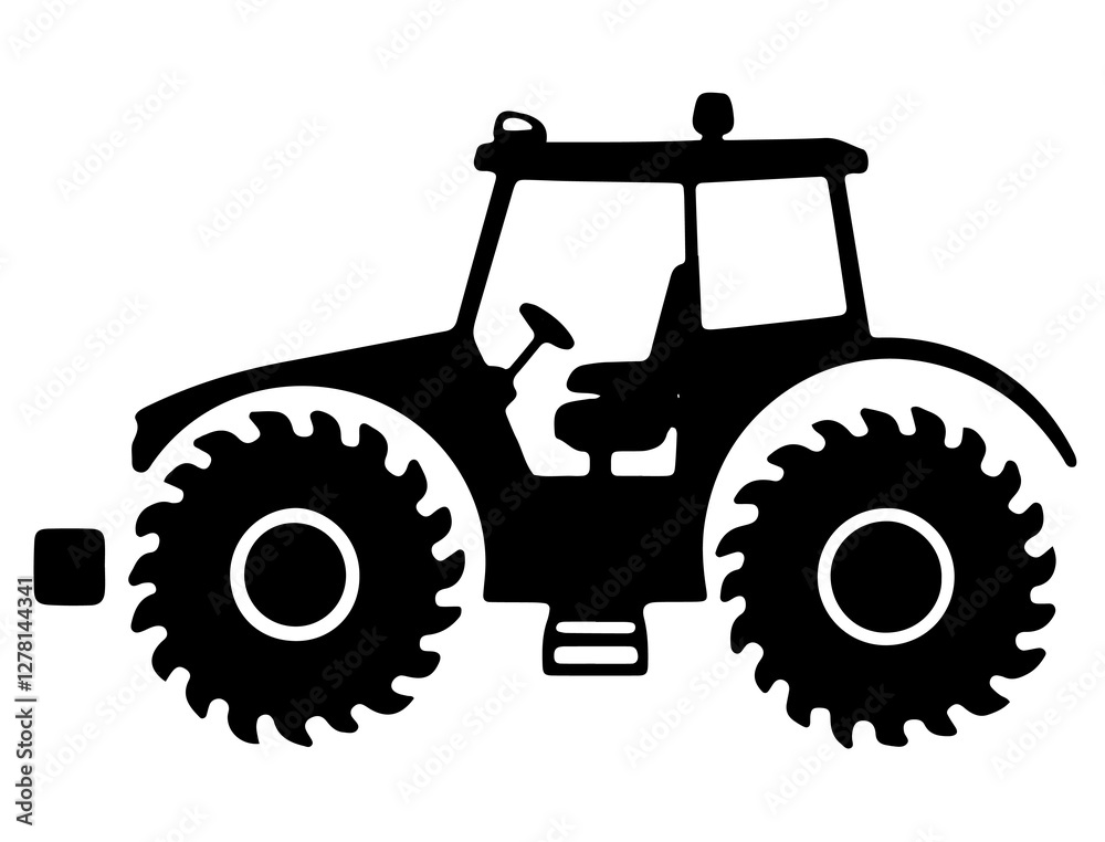 Obraz premium tractor on a white background