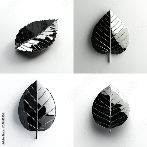 Chrome american beech tree leaves photo