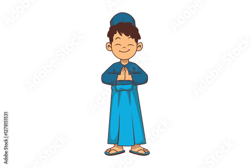 Muslim Boy Character Greetings