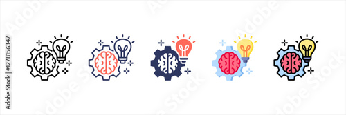 Brainstorming Multistyle Icon Set