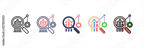 Data Analysis Multistyle Icon Set
