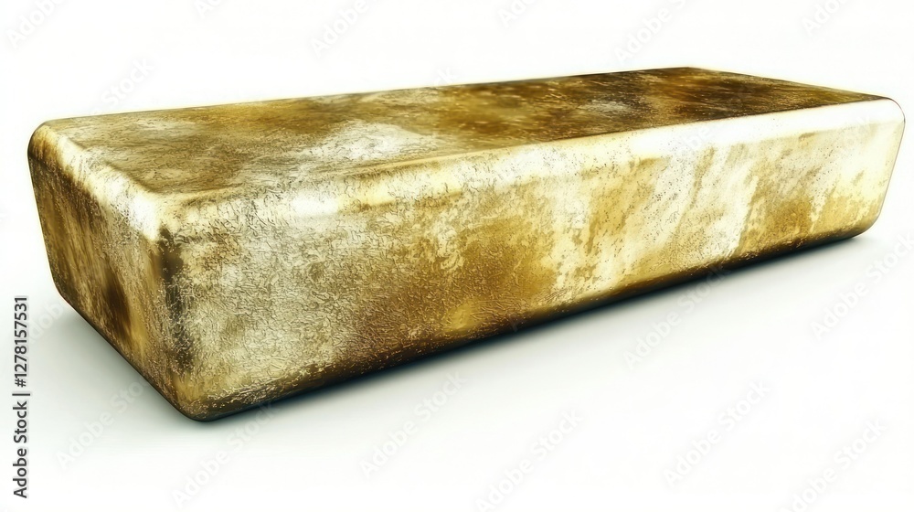 Gleaming Gold Bar: A close-up studio shot of a shiny gold bar, radiating opulence and symbolizing wealth, investment, and financial security. Gleaming Gold Bar: A close-up studio shot of a shiny gold bar, radiating opulence and symbolizing wealth, investment, and financial security.