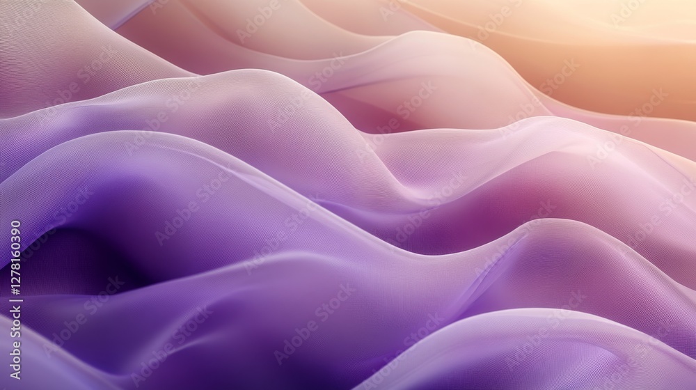 Obraz premium Beautiful flowing purple and pink forms resembling soft waves