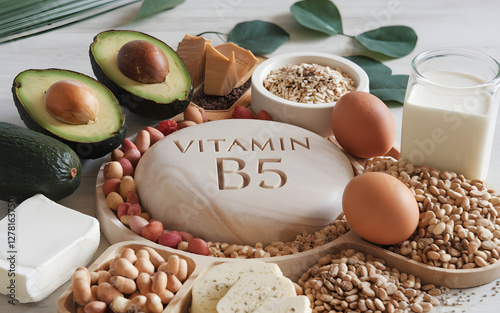 Wholesome and Nutritious Vitamin B5 Food Display
