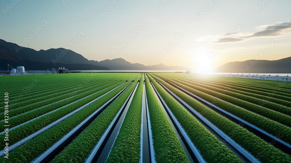 A bioengineered algae farm producing clean energy and oxygen A bioengineered algae farm producing clean energy and oxygen