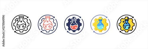 Bioengineering Multistyle Icon Set