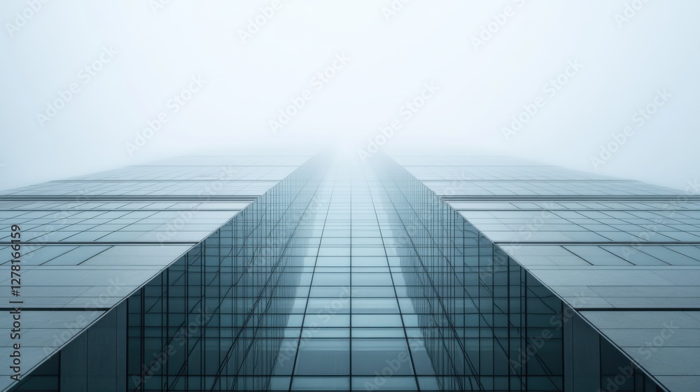 Federal Reserve building with foggy surroundings. Featuring monetary control and economic regulation Federal Reserve building with foggy surroundings. Featuring monetary control and economic regulation