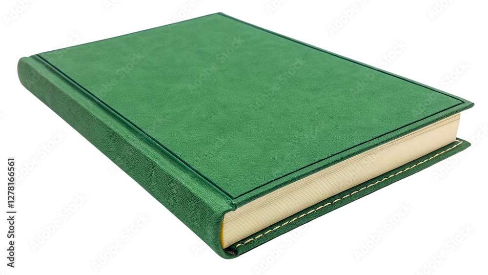 green book with hard binding isolated on transparent background green book with hard binding isolated on transparent background