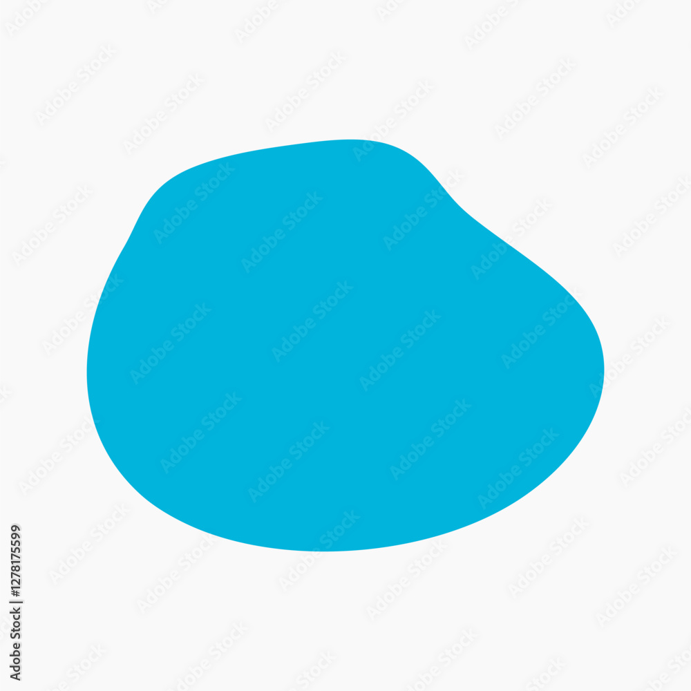 Blue blob shape collage element vector Blue blob shape collage element vector