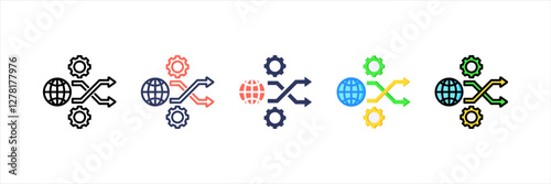 Transformation Multistyle Icon Set
