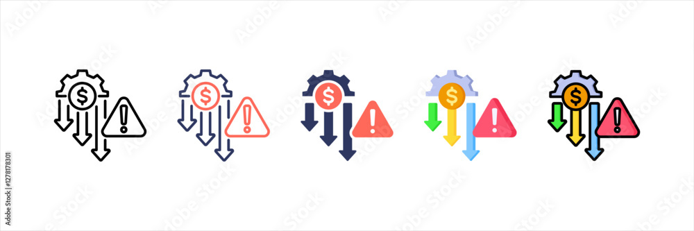 Risk Management Multistyle Icon Set Risk Management Multistyle Icon Set