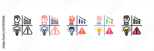 Swot Analysis Multistyle Icon Set