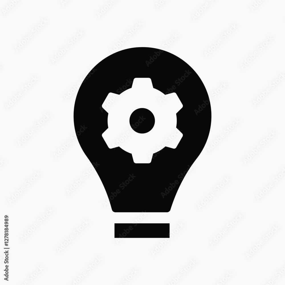 Innovation light bulb flat icon element vector Innovation light bulb flat icon element vector
