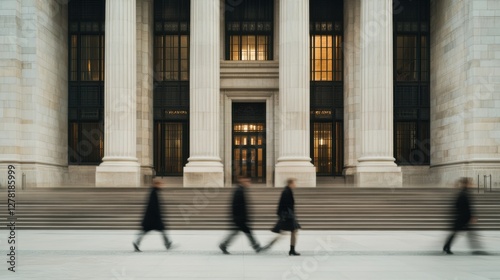 Federal Reserve building with people walking by. Featuring financial regulation and oversight
