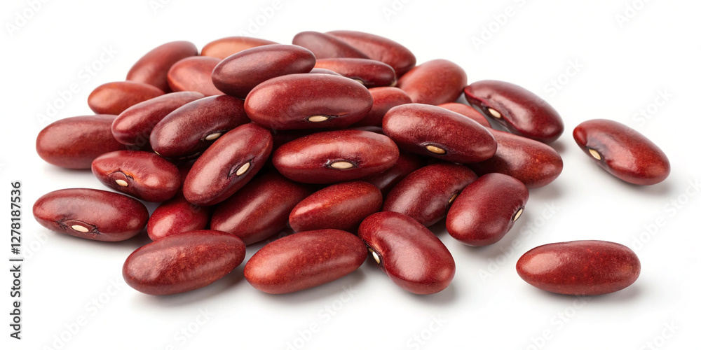 A Set of Red Beans Isolated on a White Background for Culinary Use A Set of Red Beans Isolated on a White Background for Culinary Use