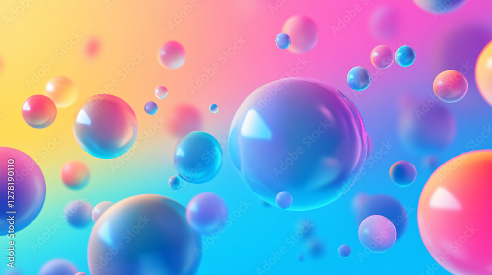 Abstract texture background with abstract neon  bubbles, graphic resources, design background, wall, dynamic composition, bubbles, neon, colorful background