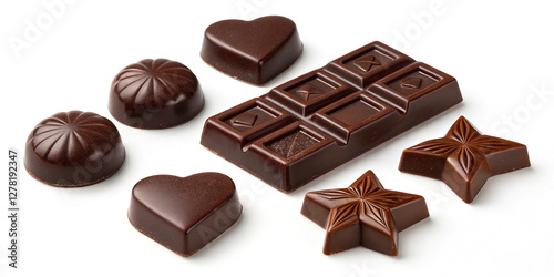 A Tempting Display of Chocolate Pieces Perfect for Sweet Indulgence and Dessert Creations