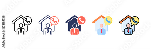 Customer Service Multistyle Icon Set