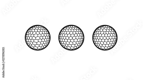 Silhouette of honeycombs in black on white background for food concept