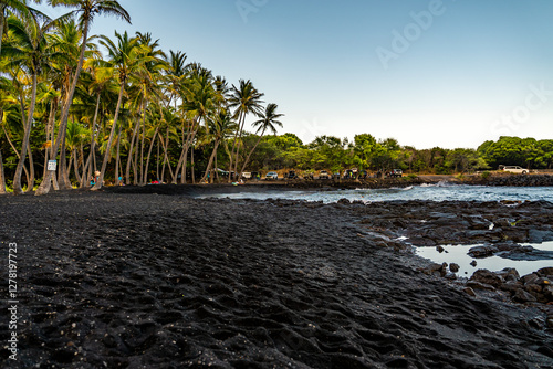 Punaluu Black Sand Beach, Big Island, Hawaii photo