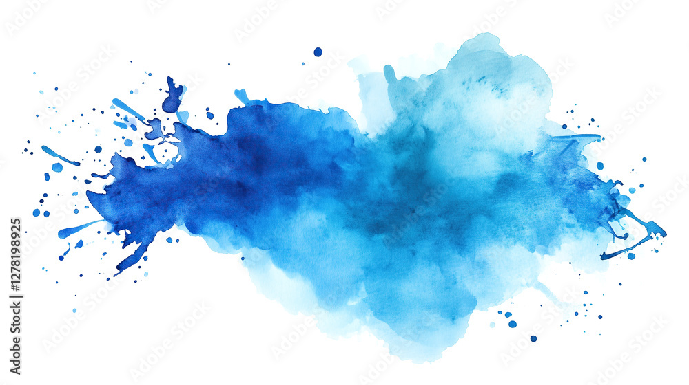 custom made wallpaper toronto digitalBlue ink splashes texture, isolated on white or transparent background