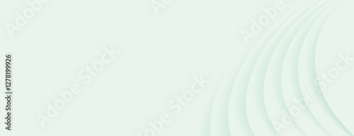 A light green background with a soft, smooth texture. The background features subtle curved lines, creating a gentle, modern background. Abstract minimal curved layered texture background vector