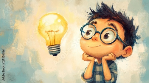 A young entrepreneur brainstorming ideas on a glass board