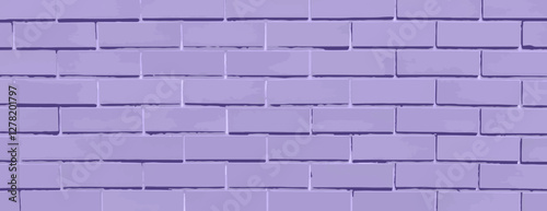 Purple brick background, background with a textured, painted style. The background is purple with a smooth, uniform pattern. Brick texture background vector wallpaper