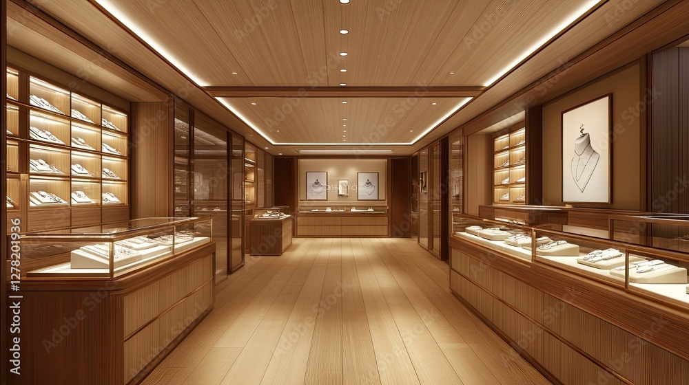 Fototapeta premium A luxury boutique featuring warm and cool-toned jewelry for color matching
