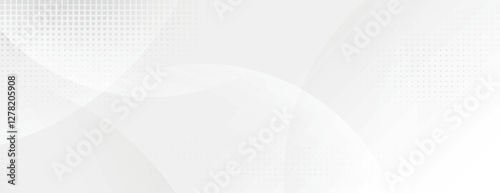 White background with a subtle gradient and dotted texture. The background is smooth and modern, featuring a white color scheme. Gradient wave background vector. White background.