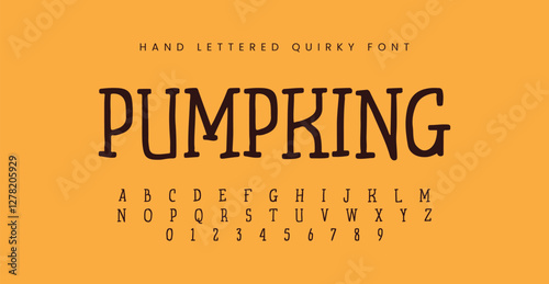 PUMPKING - Halloween Hand lettered Quirky Font