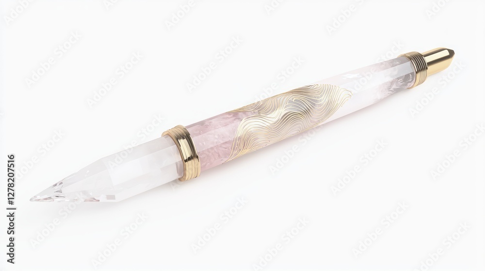 Fototapeta premium Elegant Quartz Brush Pen for Calligraphy and Artistic Writing