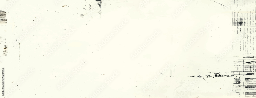 Obraz premium Vintage white background with a distressed texture. The white background features subtle black markings for an aged effect. Paper texture background vector. Yellow background.