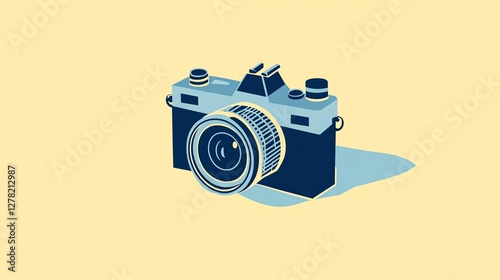 Digital camera for photo shoot and camera icon for digital camera illustration with lence and colorful cameras and analogue camera with lence and body flash. red cameras with orange stunning cameras
